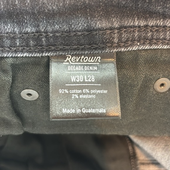 Revtown Decade Denim Taper Jeans Men’s Size 30x28” in Black - Picture 5 of 8